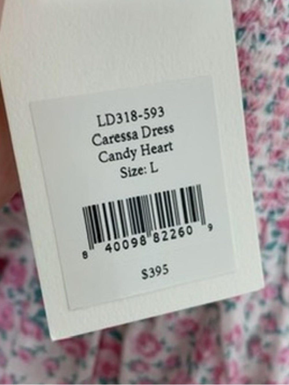 Love Shack Fancy Caressa Maxi Dress Candy Heart Pink Floral Womens New Large - Picture 9 of 16